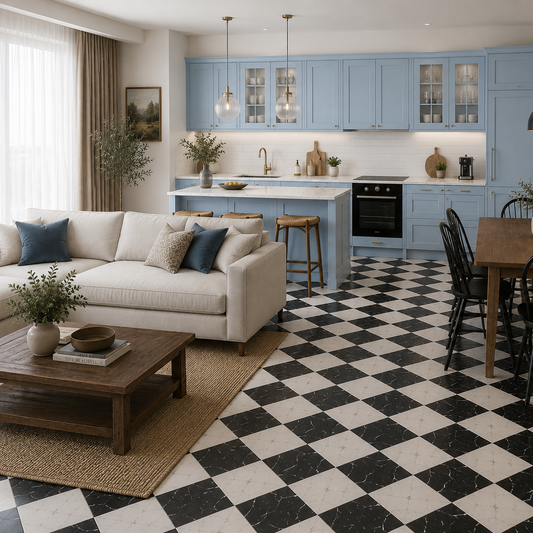 Gresie portelanata Chess Marquina 44x44 cm