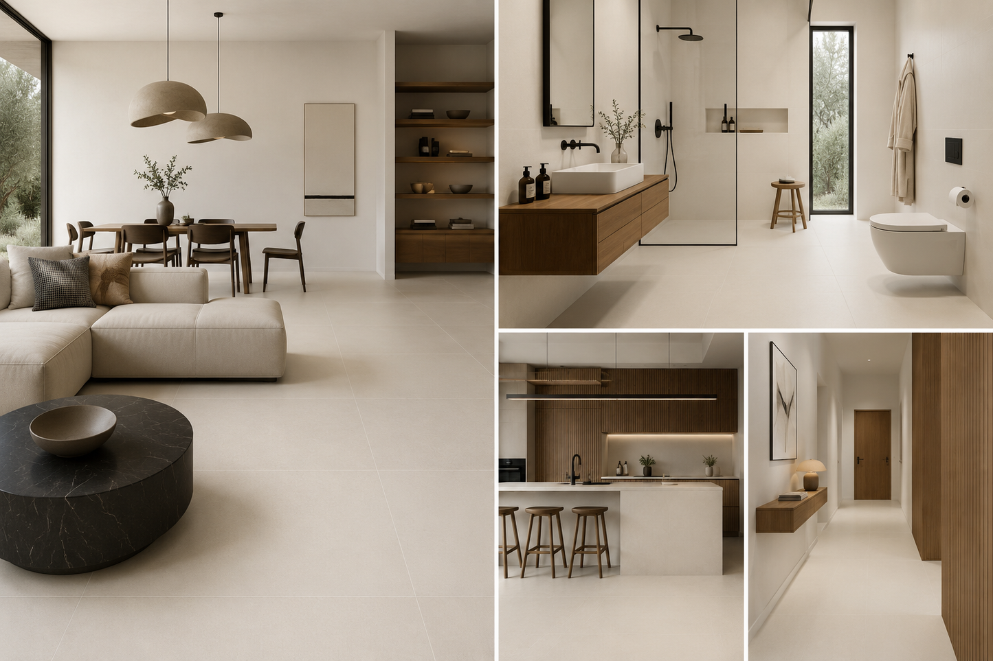 Gresie portelanata Tau Tornares Zumaia White 60X120 cm, mat, Spania