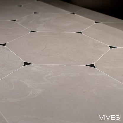 Gresie Pietra Salerno Beige 51,6x56,5cm + Star Seine Basalto 4,3x4,8cm