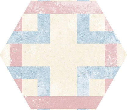 Gresie / Faianta Heritage Mix Hex 22x25 cm, ceramica portelanata, Spania