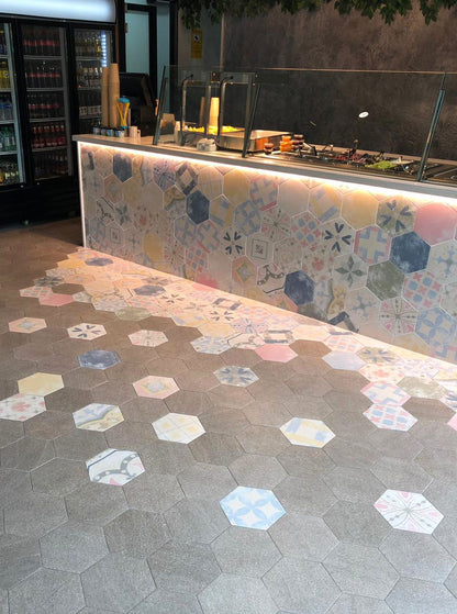 Gresie / Faianta Heritage Mix Hex 22x25 cm, ceramica portelanata, Spania