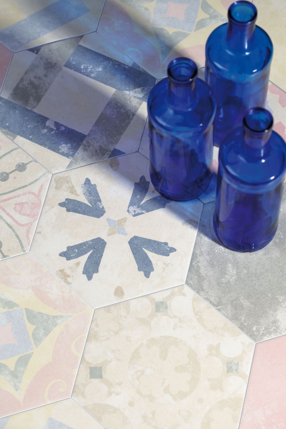 Gresie / Faianta Heritage Mix Hex 22x25 cm, ceramica portelanata, Spania