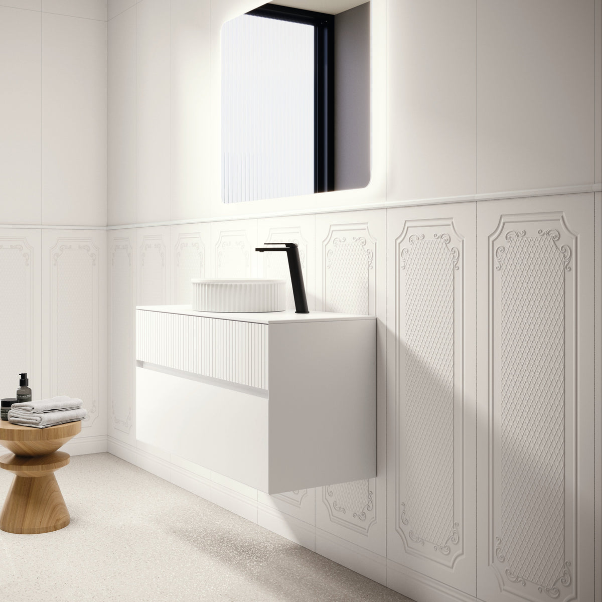 Faianta Palazzo White Rett 40x120 cm