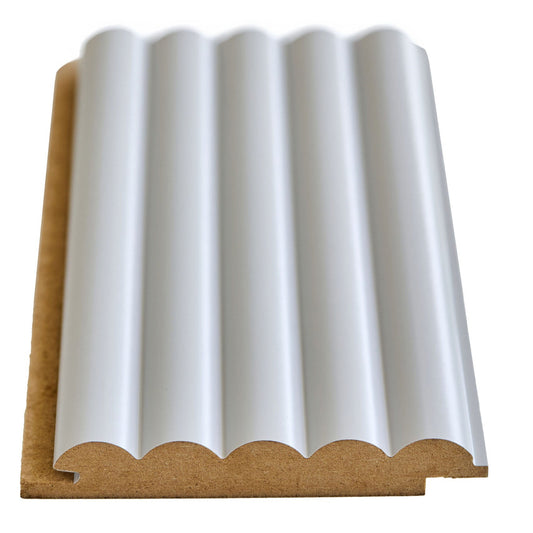 Riflaj MDF Round Alb 18x118x2800 mm