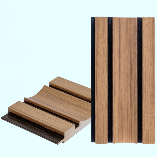 Riflaj MDF Concav Teak Negru 18x145x2800 mm