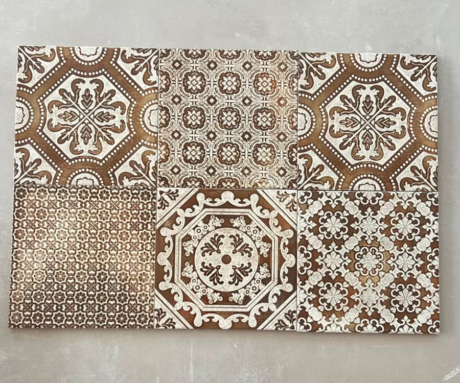Faianta decorativa Antique Brown Mix 20x20 cm
