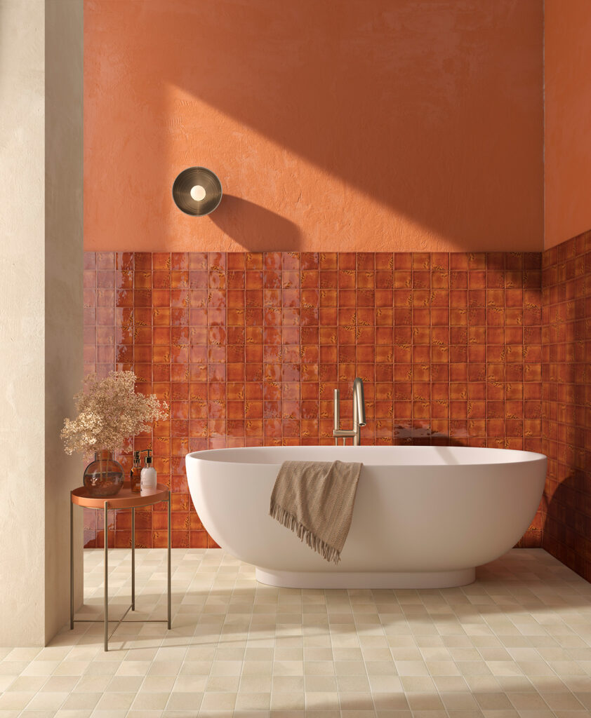 Faianta Adobe Naranja Brillo 10,2×10,2 cm