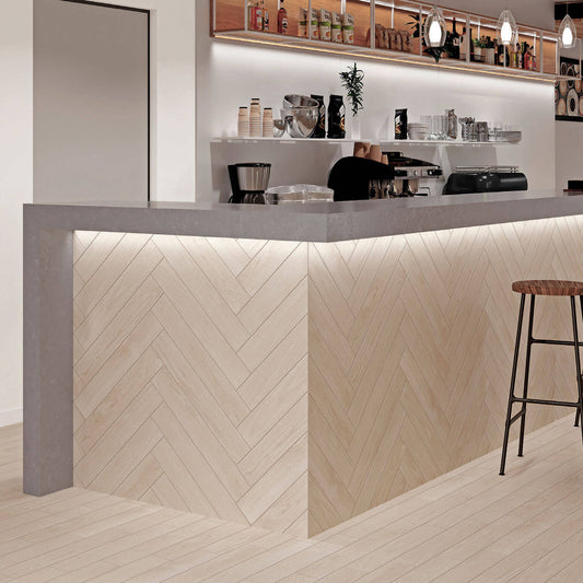 Gresie Herringbone aspect lemn Ducale Borgo 10x60 cm