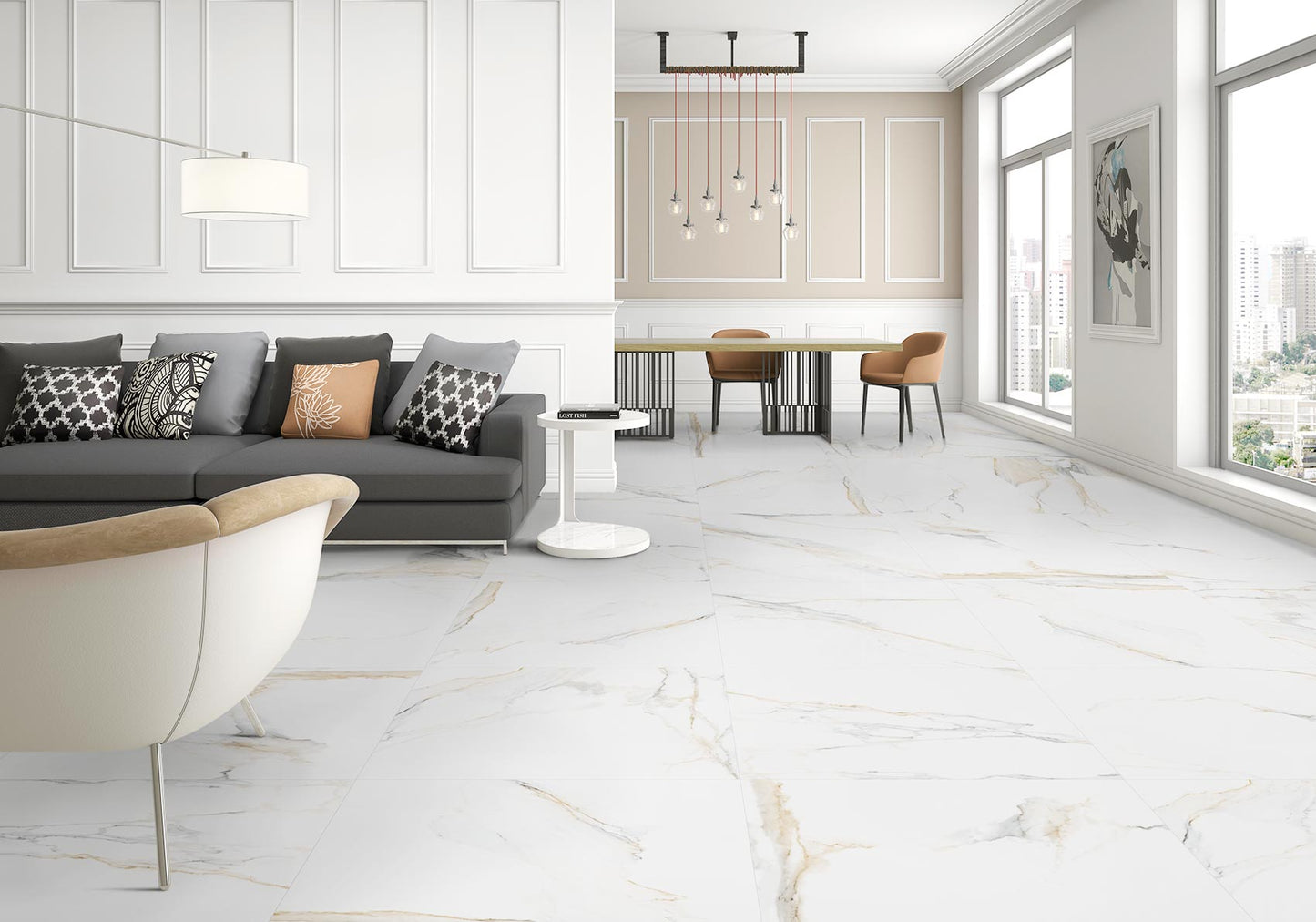 Gresie portelanata Atlantis Gold Satinat 120x120 cm