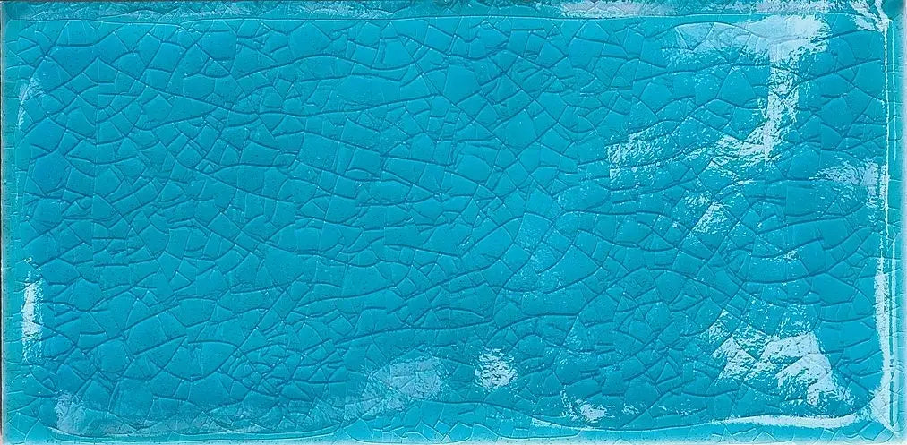 Faianta Tonalite Krakle Turchese 7.5x15 cm, glazurata, Italia