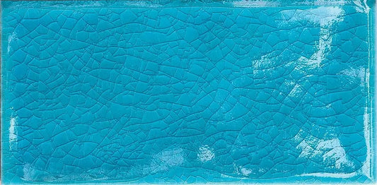 Faianta Tonalite Krakle Turchese 7.5x15 cm, glazurata, Italia