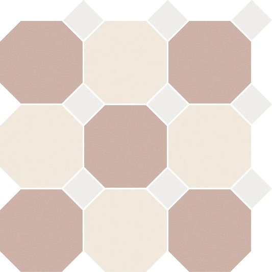 Gresie CE.SI octogon full body bicolor mix Sodio + Agata + Taco Fluoro 10x10 cm