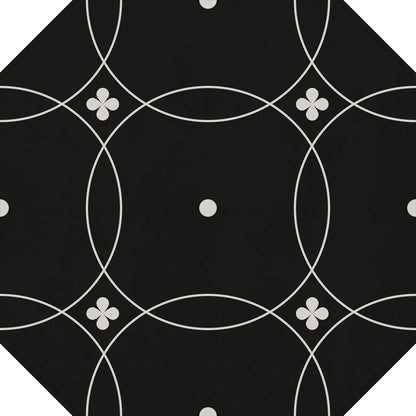 Gresie decorativa Octogon Tender Dec.1 Black&White 20x20 cm