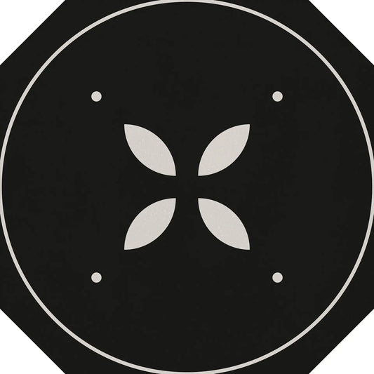 Gresie decorativa Octogon Tender Dec.2 Black&White 20x20 cm