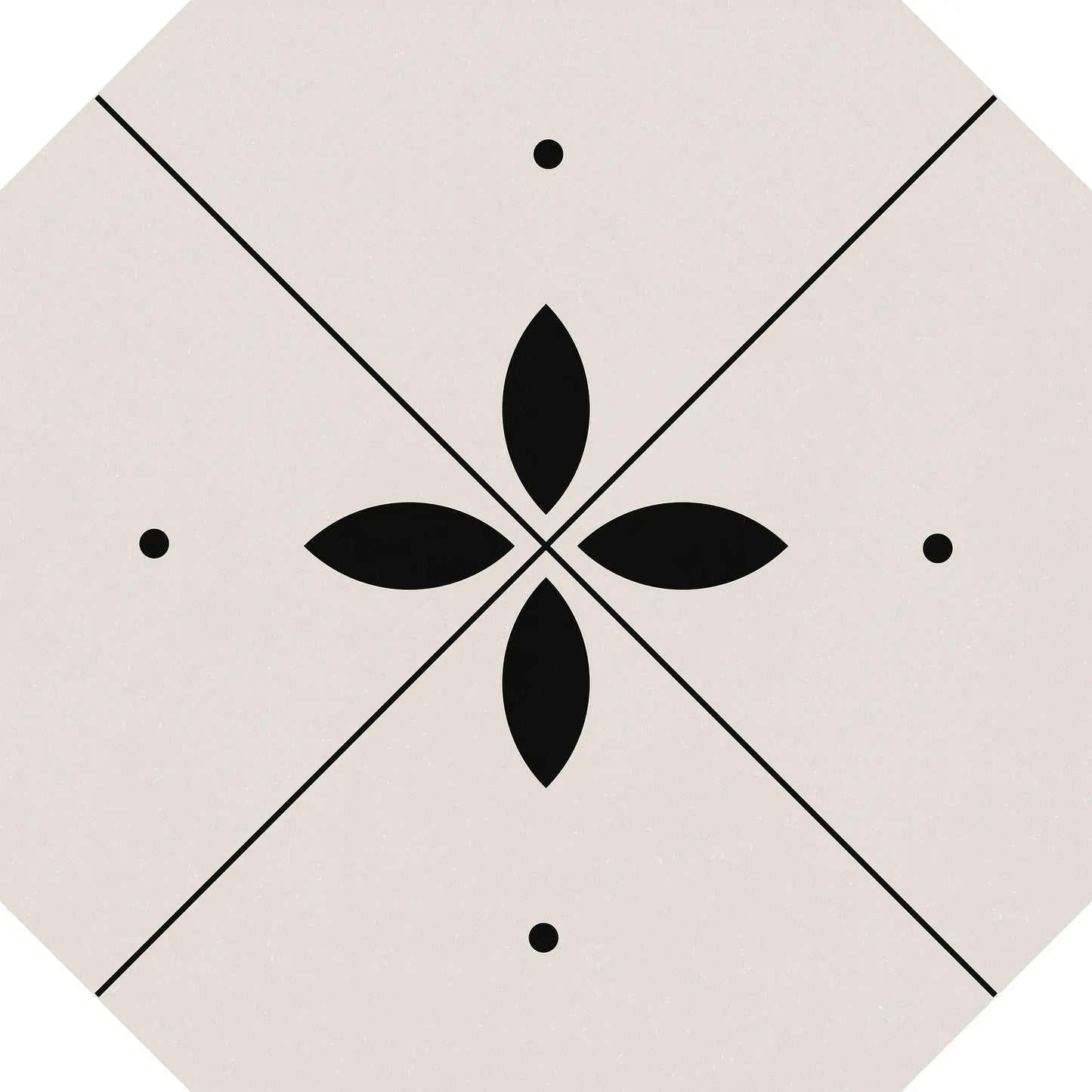 Gresie decorativa Octogon Tender Dec.4 Black&White 20×20 cm