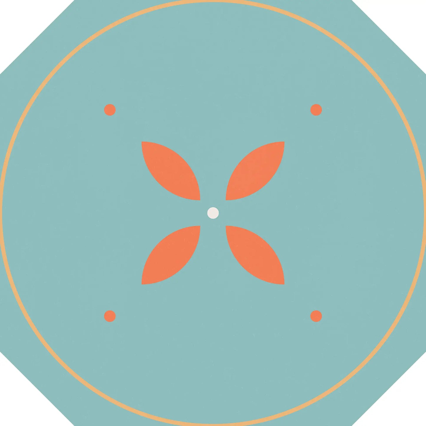 Gresie decorativa Octogon Tender Dec. Pastel Tuquoise 20x20 cm