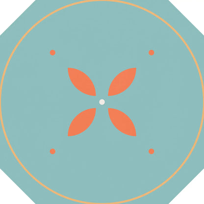 Gresie decorativa Octogon Tender Dec. Pastel Tuquoise 20x20 cm