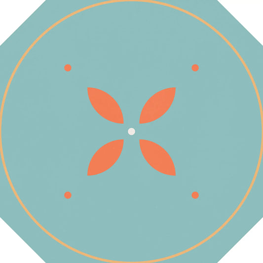 Gresie decorativa Octogon Tender Dec. Pastel Tuquoise 20x20 cm