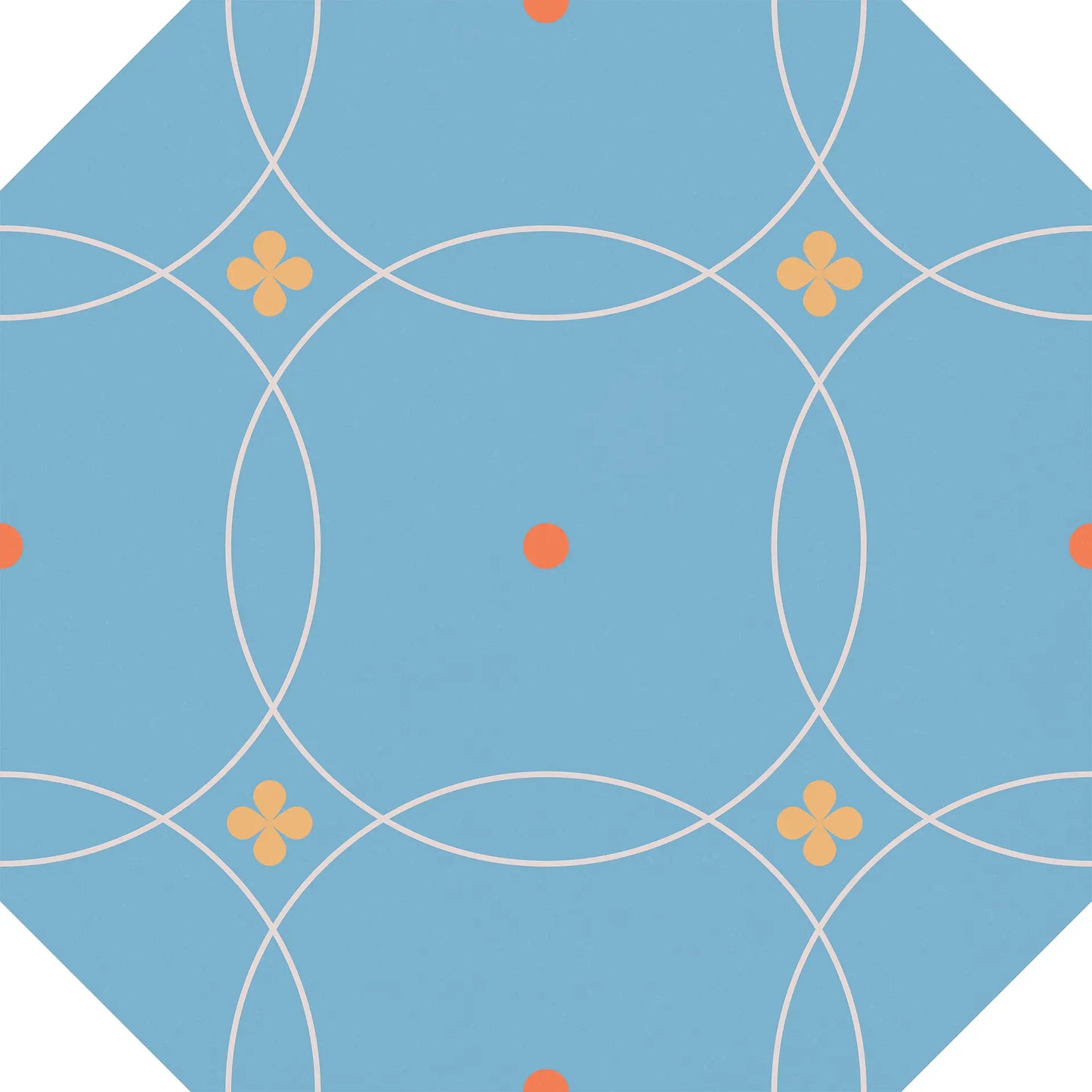 Gresie decorativa Octogon Tender Dec. Sky Blue 20x20 cm