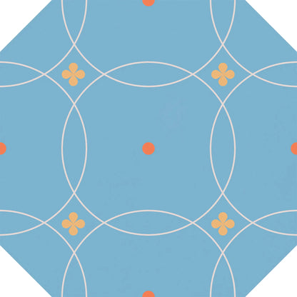 Gresie decorativa Octogon Tender Dec. Sky Blue 20x20 cm