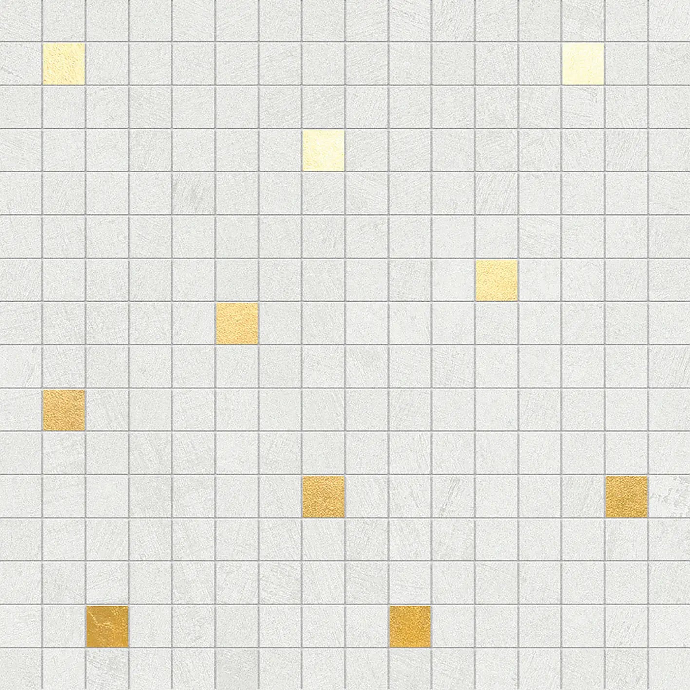 Mozaic Impulse Metal Gold White 30.5x30.5 cm