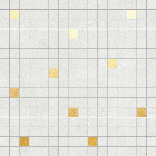 Mozaic Impulse Metal Gold White 30.5x30.5 cm