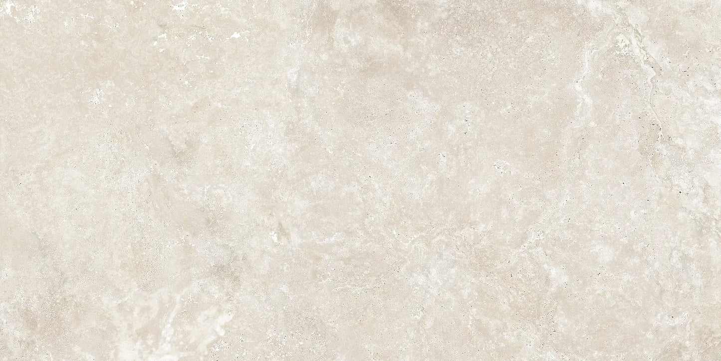 Gresie portelanata Realstone_Travertino Cross Bianco 60x120 cm, productie Italia