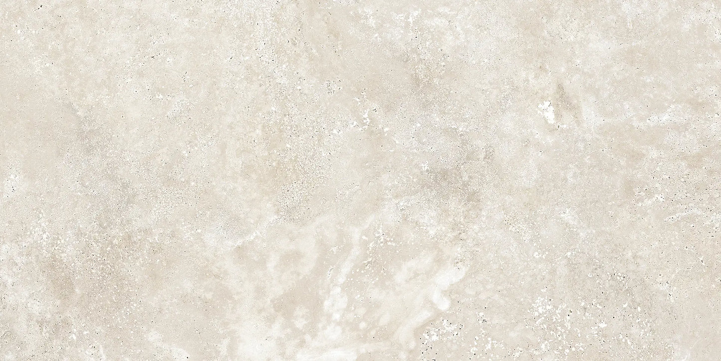 Gresie portelanata Realstone_Travertino Cross Bianco 60x120 cm, productie Italia