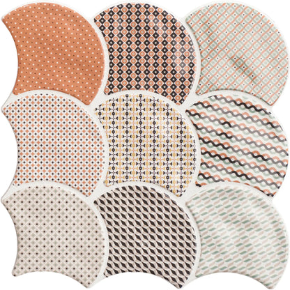 Faianta Scale Gloss Patchwork 30.7x30.7 cm, 3D lucios, Spania