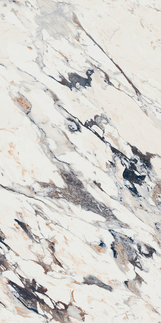 Gresie portelanata Breccia Melange 60x120 cm, finisaj LUX + Lucios, rectificat