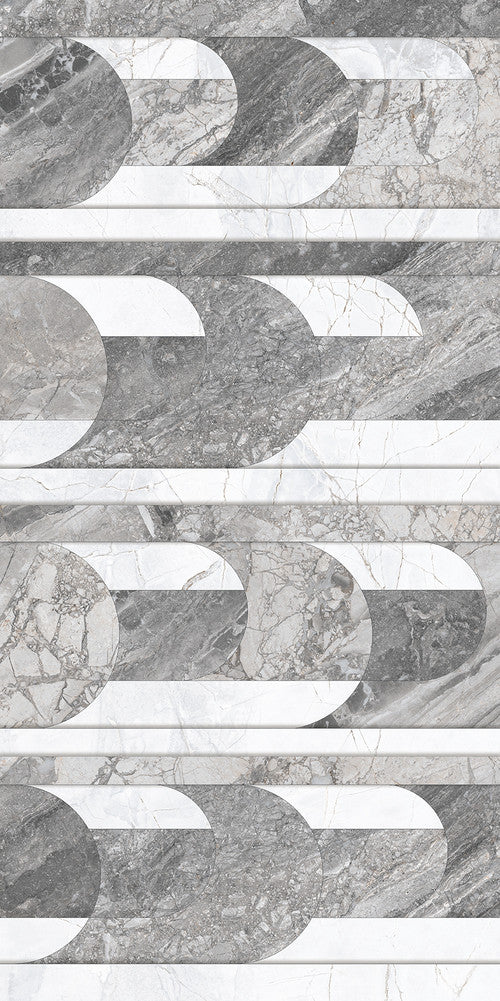 Gresie portelanata Fantasy ART Silver Starlight Polished 60x120 cm