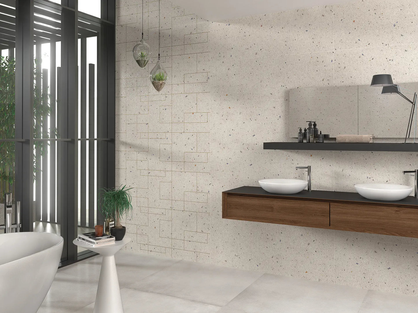 Faianta Re-Use white matt Rect 40x120 cm
