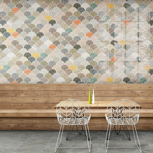 Faianta Scale Gloss Patchwork 30.7x30.7 cm, 3D lucios, Spania