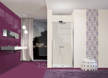 Faianta decorativa Charme Violet 20x50 cm, finisaj lucios