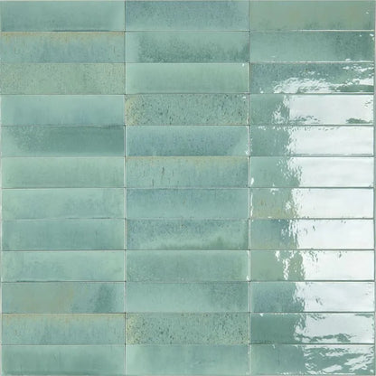 Faianta Marazzi Lume Turquoise 6x24 cm, ceramica portelanata