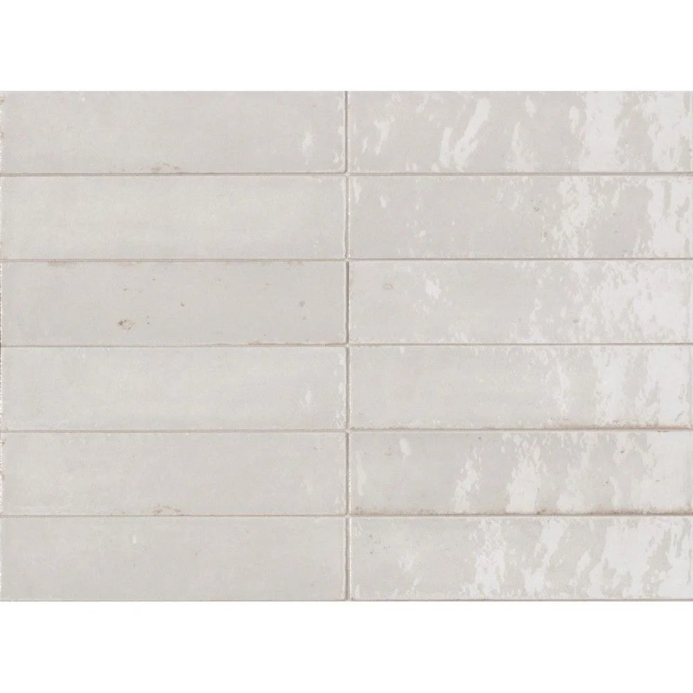 Faianta Marazzi Lume White 6x24 cm, ceramica portelanata