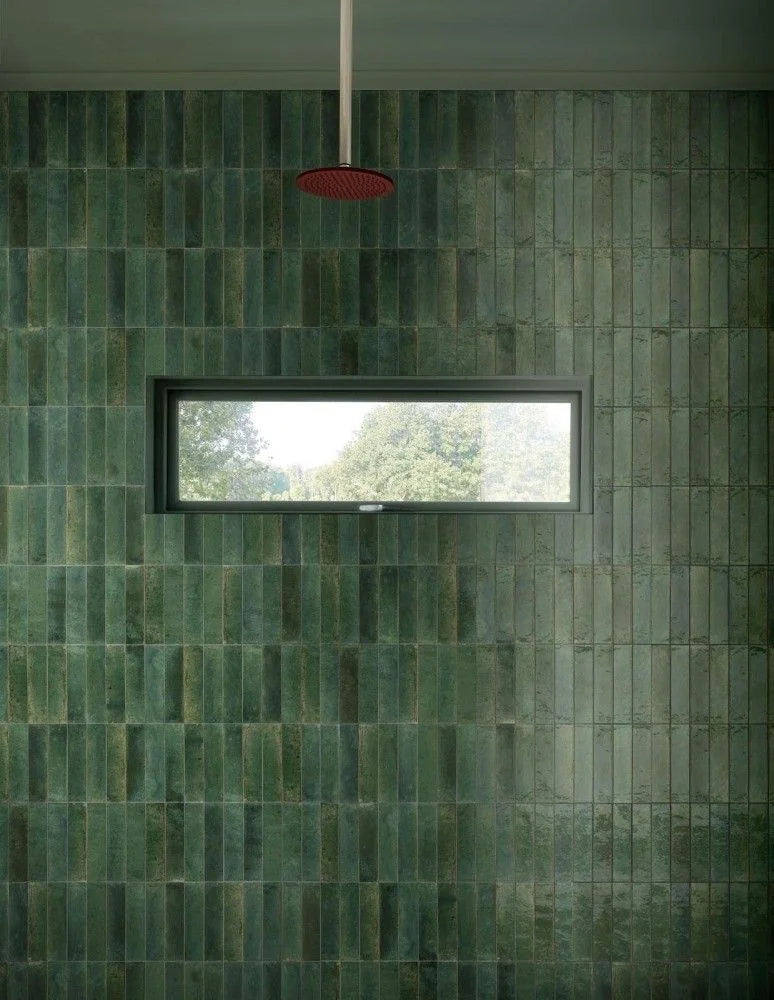 Faianta Marazzi Lume Green 6x24 cm, ceramica portelanata