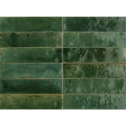 Faianta Marazzi Lume Green 6x24 cm, ceramica portelanata