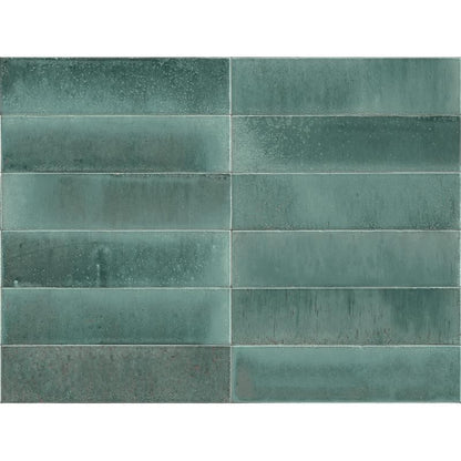 Faianta Marazzi Lume Turquoise 6x24 cm, ceramica portelanata