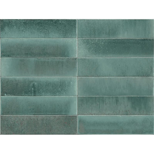 Faianta Marazzi Lume Turquoise 6x24 cm, ceramica portelanata
