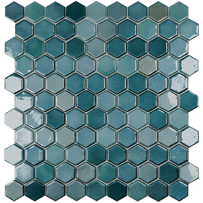 Mozaic decorativ sticla Lux Green Hex. 6003H 30x30 cm