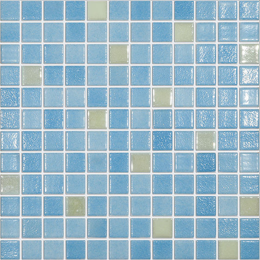 Mozaic mix Colors 501 + FIRE GLASS 412 2.5x2.5 cm fosforescent 30x30 cm
