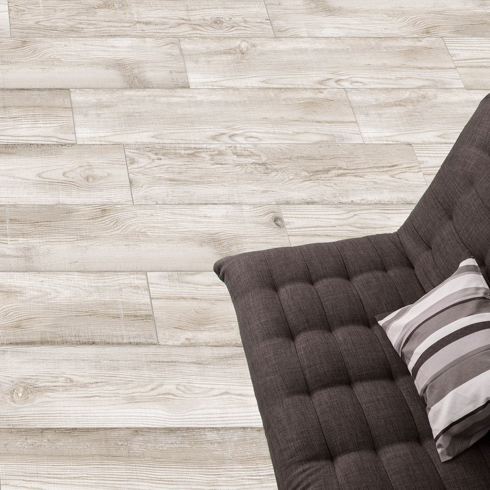 Gresie portelanata tip lemn Bosco White 23x120 cm, productie Spania