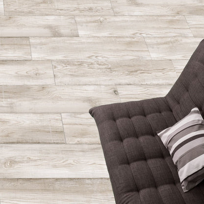 Gresie portelanata tip lemn Bosco White 23x120 cm, productie Spania