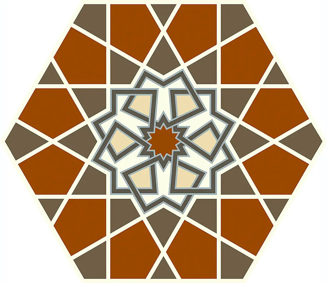 Gresie / Faianta Andalusi 33x28.5 cm, hexagon, portelanata