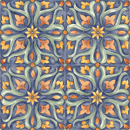 Gresie / Faianta Decoro Maiolica Tappeto 4 Glossy 20x20 cm