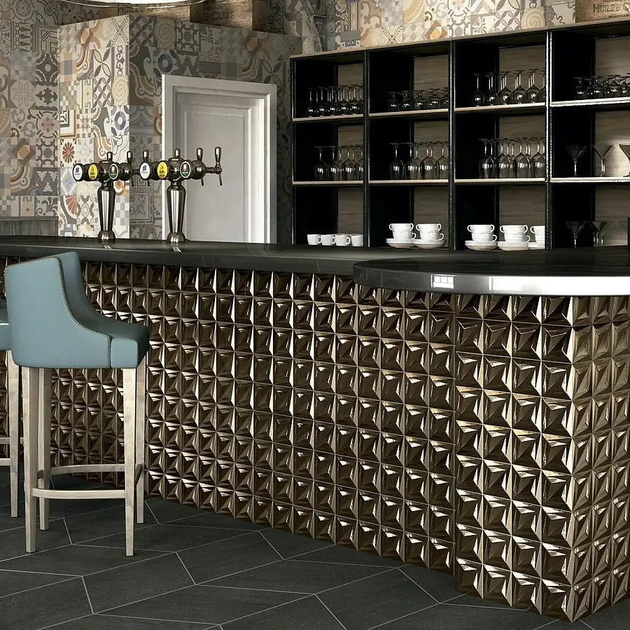 Faianta cu efect metalic Delta Oro 33x33 cm