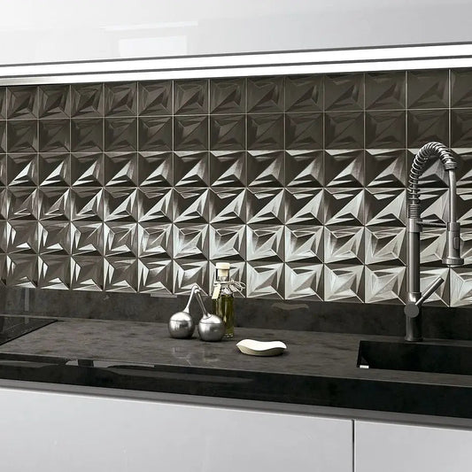 Faianta cu efect metalic Delta Antracita 33x33 cm