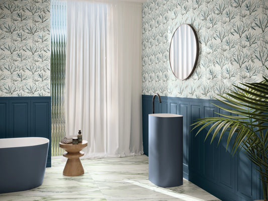 Faianta Boiserie Plinth_blue_mate 30x90 cm