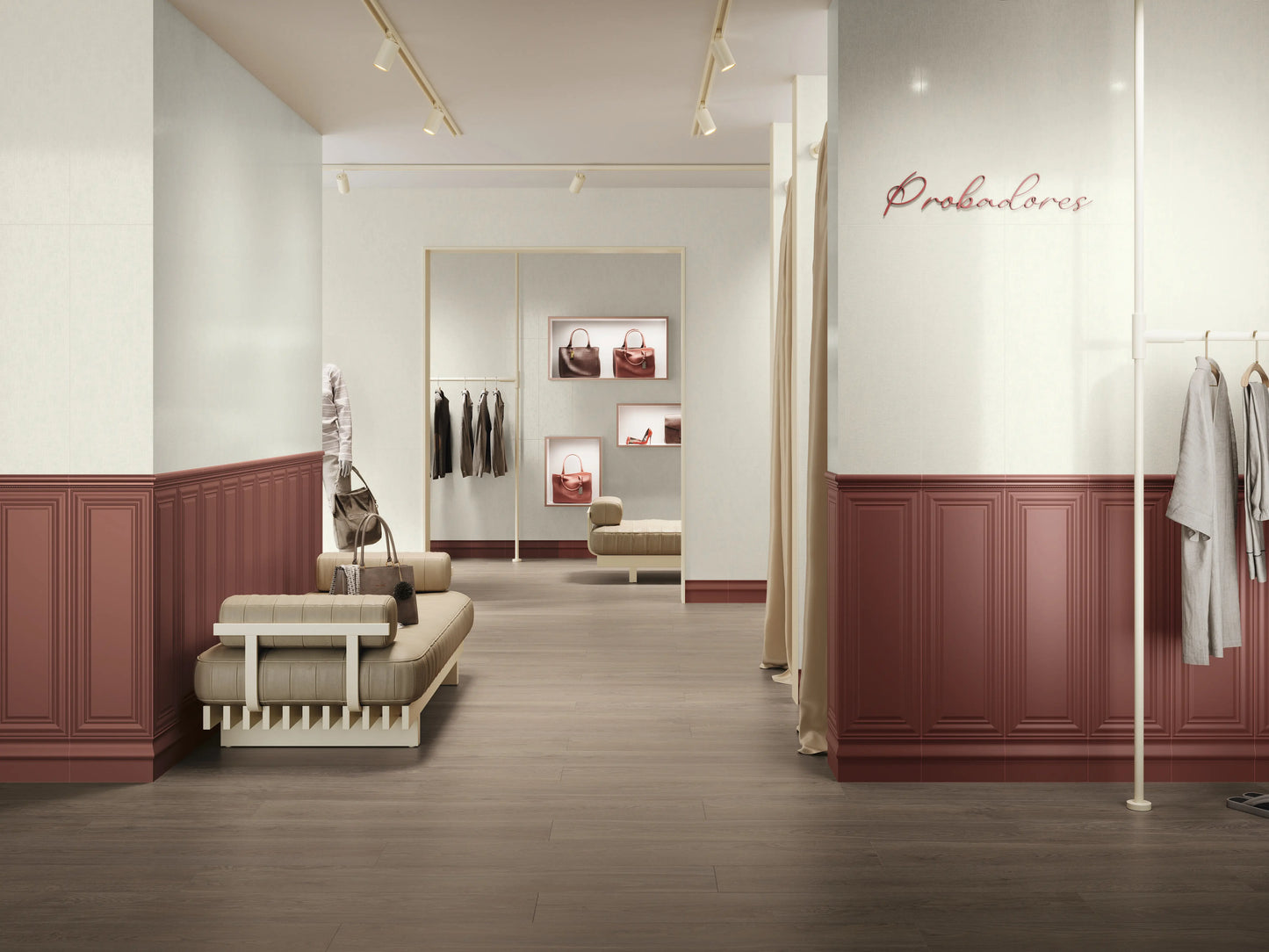 Faianta Boiserie Bordeaux Mate 30x90 cm